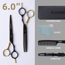 Brainbow 5.5' /6.0' Professional Hair Scissors Japan Hairdressing Barber Scissors Thinning Cutting Shears Haircut Hair Style