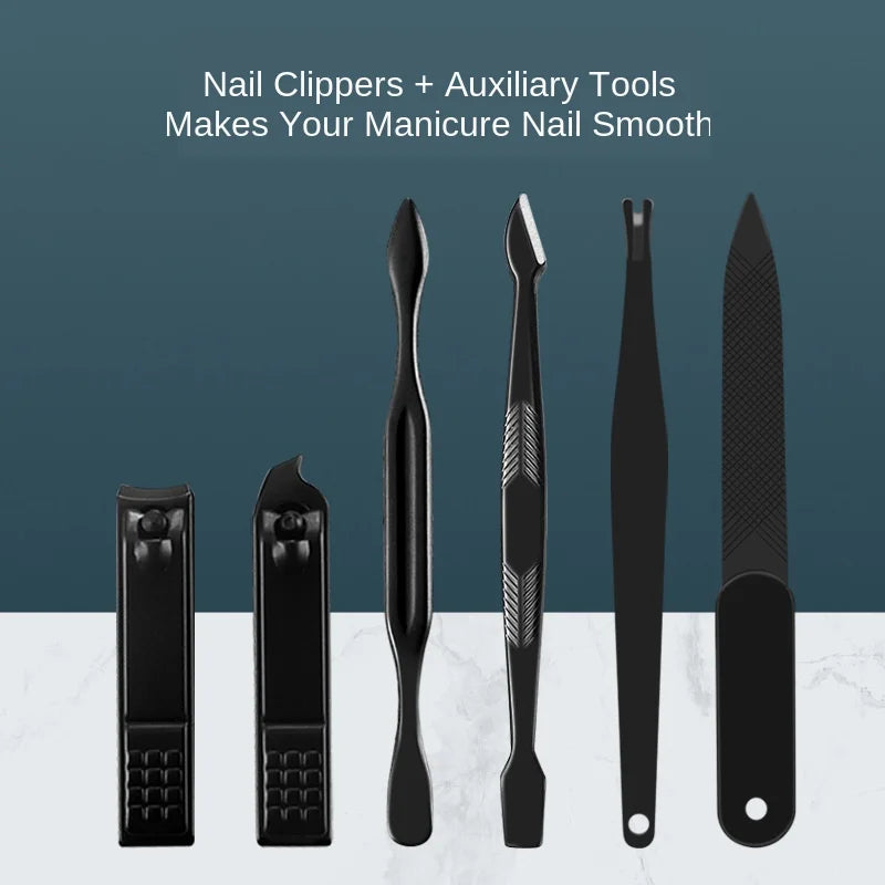 Supper Complete 23/25 Pieces Manicure Set Nail Kit Art Tools Toenail Pedicure Care Ingrown Trimmer Clipper Professional