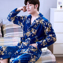 Liebhaber Korallenfleece Robe Herbst Winter Warme Schlafanzug Frauen Männer Verdicken Flanell Bademantel Lounge Nachthemd Hauskleidung Übergröße