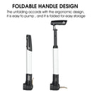 WEST BIKING Mini Portable Bike Pump Inflator Aluminum Alloy Bicycle Tire Pump Ultralight 120 Psi High Pressure Cycling Air Pumps
