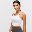 SHINBENE UPATED 2.0 Gym Running Crop Tops Women Soft Nylon Fitness Yoga Sport Bras Tops Anti-sweat Padded Workout Brassiere