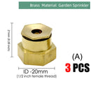 Brass Nozzle Garden Mist Sprinkler Copper Misting Cooling System Irrigation 1/2" Thread 2/3/4 Arm Sprayer Fog  Watering Tool