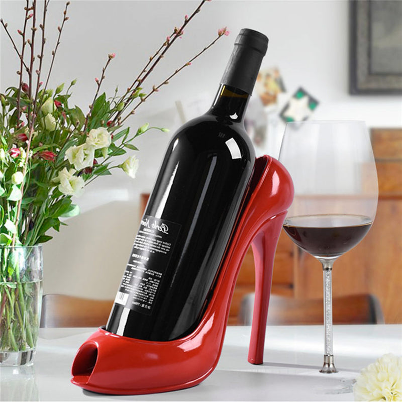 High Heel Shoe Wine Rack Wine Bottle Holder Stylish Rack Gift Basket Accessory Home Kitchen Bar Tools Red Wine Storage Holder