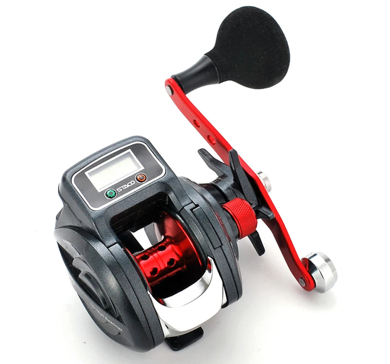 13+1 Ball Bearing Left / Right Fishing Reel with Digital Display Baitcasting Line counter Reel 6.3:1 Casting Reel