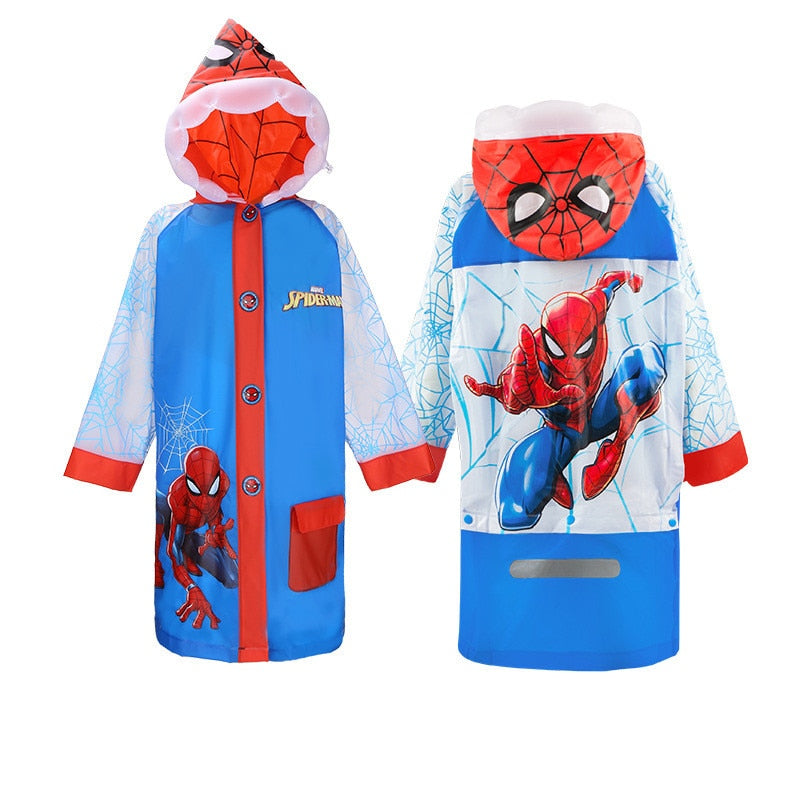 Captain High Quality kids Raincoat Inflatable Cap Children US Captain  Rainproof Poncho Boys Rainwear Rainsuit Outdoor gifts