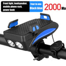 4in1 Bicycle Light USB Charging Lighting Cycling Phone Holders & LED Headlight Horn Bell MTB Power Bank for Bike Accessories