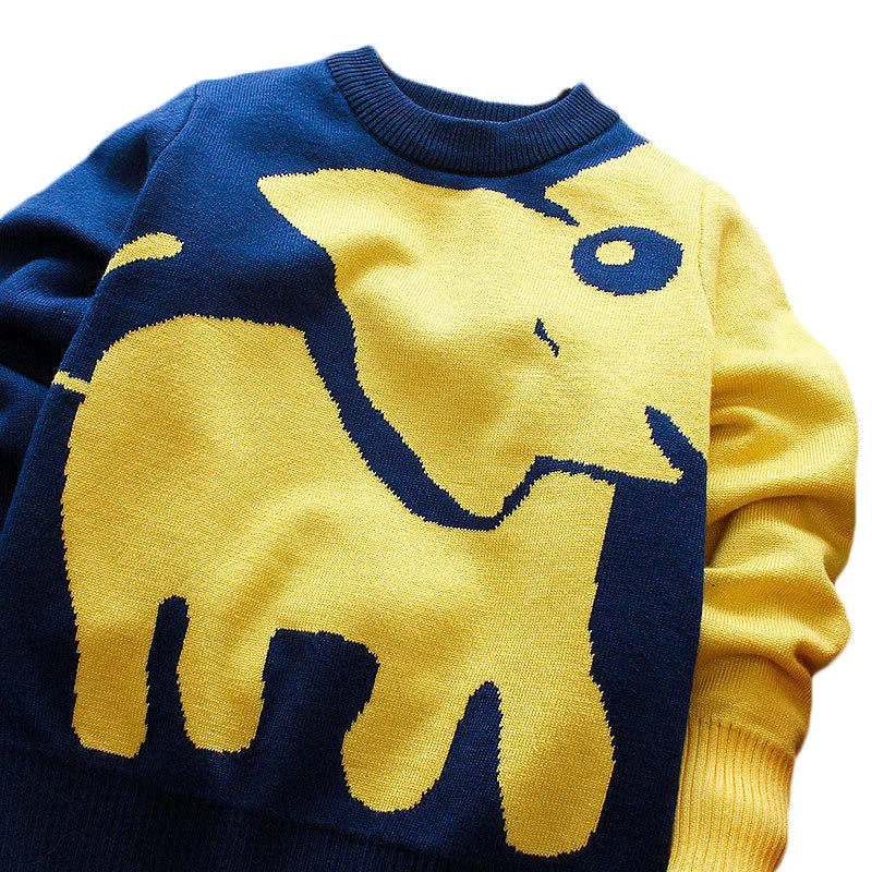 Winter Baby Boy Clothes Knitted Sweaters Fashion Children's Clothing  3 -8 Years Long Sleeve Kids Knit Girls Pullover Sweaters