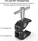 SmallRig Super Clamp with 1/4 and 3/8 Thread 2pcs Pack For 15mm-44mm Rods Cameras Lights Umbrellas Hhooks Shelves Camera Clamp