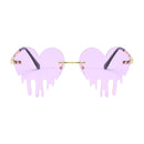 Fashion Tropfendes Herz Sonnenbrille Persönlichkeit Party Brille Rahmenlos
