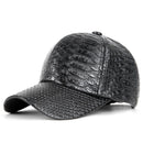 Men Women Novel Crocodile Pattern PU Leather Punk SunShade Baseball Cap Spring Sport Sunscreen Hip Hop Dance Adjustable Hat U13
