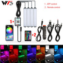 RGB LED Bulb Car Interior Ambient Lights With USB Wireless Remote APP Music Control Multiple Modes Lighting Decorative Auto Lamp