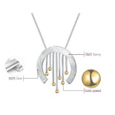 Lotus Fun Real 925 Sterling Silver Handmade Fine Jewelry Oriental Element Vintage Curtain Pendant without Necklace for Women