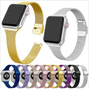 Armband für Apple Watch Band 44mm 40mm Stahl Metallarmband Correa für Serie 6 5 4 3 SE für iWatch Band 42mm 38mm Milanaise-Armband