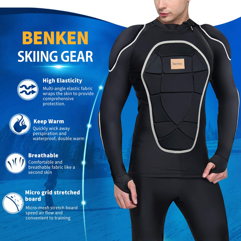 BenKen Motorcycle Armor Chest Shoulder Elbow Protector Protective Gear Protective Jacket Skateboard Snowboarding Protection