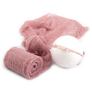 2 Pcs/set Baby Photography Props Blanket Wraps Stretch Knit Wrap Photo Newborn Cloth Accessories Headdress hair accessories