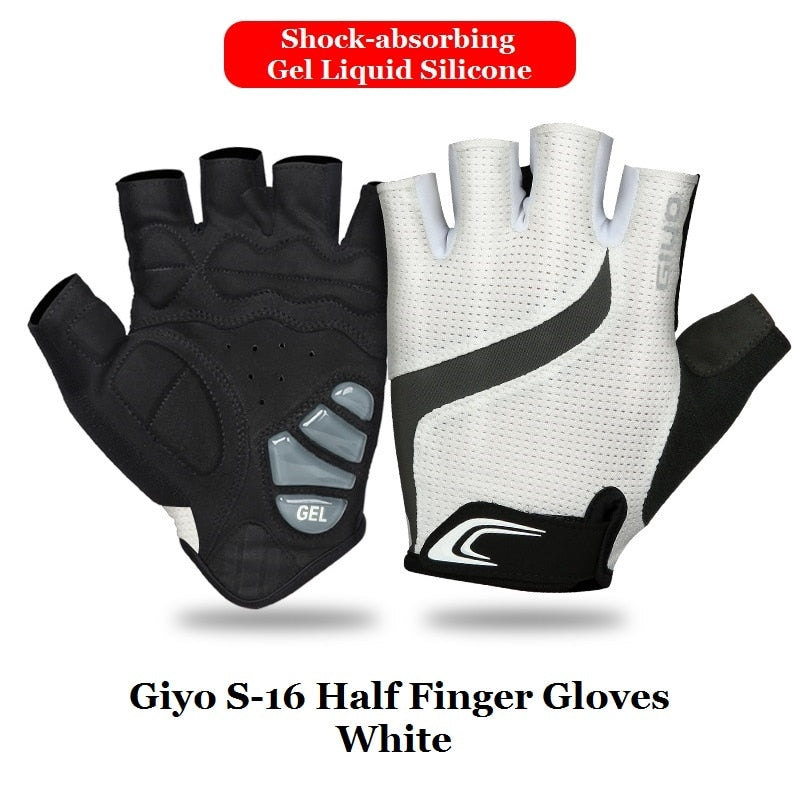 Giyo Breaking Wind Cycling Half Finger Gloves Anti-slip Bicycle Mittens Racing Road Bike Glove MTB Biciclet Guantes Ciclismo