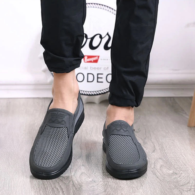 Men Casual Shoes Summer Style Mesh Flats Shoes For Men Loafers Leisure Shoes Breathable Outdoor Walking Footwear Big Size 47 48