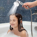 Badezimmer-SPA-Duschkopf, 3 Modi, verstellbar, Ein-Knopf-Wasserstopp mit Anionenfilterkugel, Hochdruckdüse, austauschbare Platte