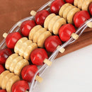 Wood Back Massage Roller Rope Pain Relief Back Puller Massager Strap Neck Shoulder Leg Arm Acupoint Body Self Relax Therapy