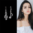 Notes Music Earrings Black Acrylic Asymmetric Earrings Women Girl Party Accessory Jewelry Bijoux 2023Gift Wholesale Hot Sale