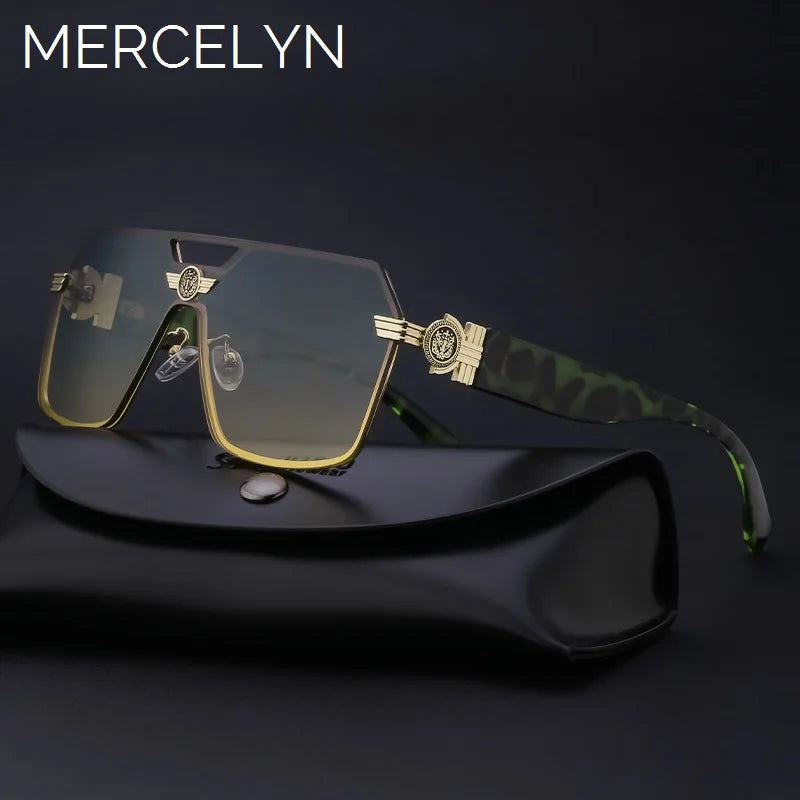 Vintage Luxury Sunglasses for Men and Women Square Fashion Designer Driving Glasses Shades