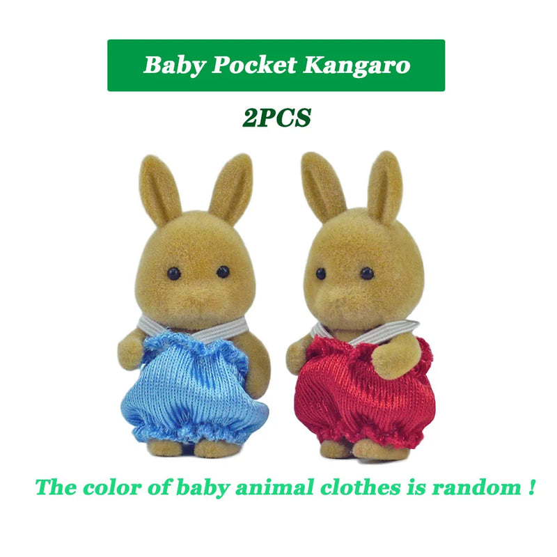 Easter Bunny Simulation Forest Animal Baby Toys Rabbit Family Dolls Dollhouse Figures Collectible Toy  4.5cm Furniture Set Gift