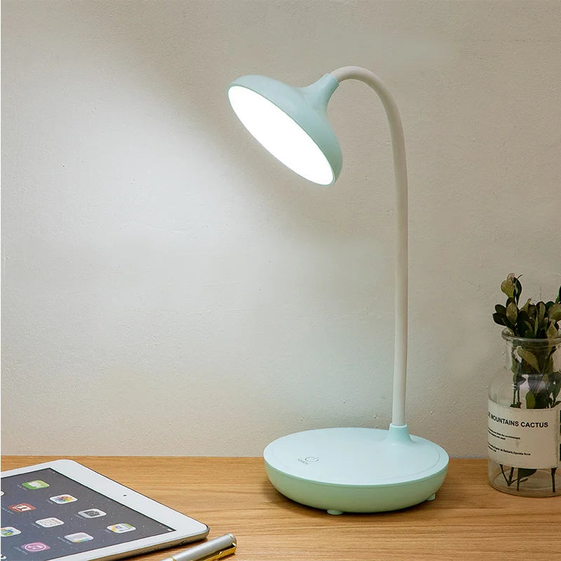 Touch Control LED Table Lamp USB Rechargeable Desk Lamp Dimmable Reading Night Light Eye Protection Flexible Studying Lights