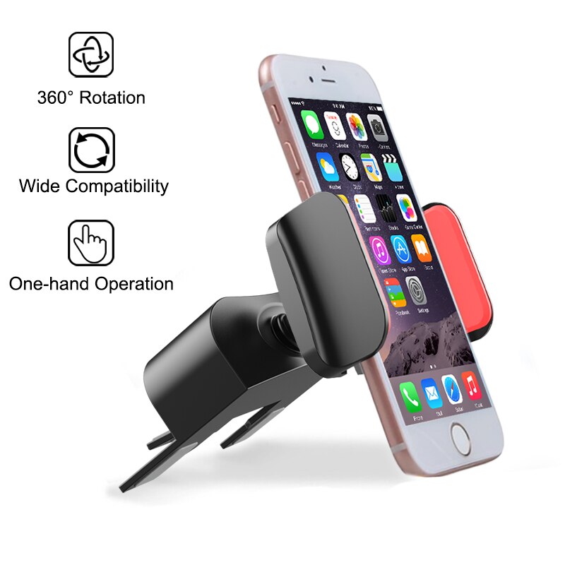 Car Phone Stand CD Slot Mount Phone Holder for iPhone XS X 8 7 Huawei Universal Holder Stand Clip Cell Mobile Holder Stand GPS