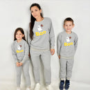 NASHAKAITE Mom And Daughter Equal Halloween Cartoon Ghost Printed Family Sweater Mommy And Me Clothes Family Matching Clothes