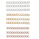 50pcs Stainless Steel 5cm Welded Extension Chain Gold Necklace Extender Tail Chains for DIY Jewelry Making
