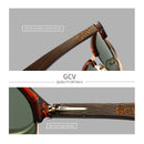 GCV Handgefertigte klassische führende Par Holz-Sonnenbrille Herren Damen polarisiert UV400-Schutz Halbrand-Retro-Brille Oculos Party