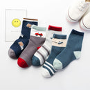5 Pairs Cute Cartoon Newborn Infant Girl Soft Cotton Socks Winter Toddler Kids Baby Christmas Boy Accessories 0-2Y Miaoyoutong