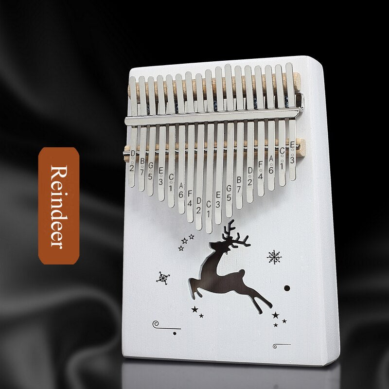 17 Keys Kalimba Mahogany Thumb Piano Reed 17 Key Music Keyboard Mini Piano High-Quality Wooden African Kalimba Finger Piano