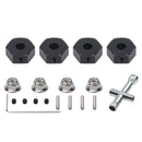 Alloy 12mm wheel hex hub adapter/M4 serrated lock nut for 1/10 ARRMA 3s&Mega550 Vorteks Senton Granite Big Rock Typhon part