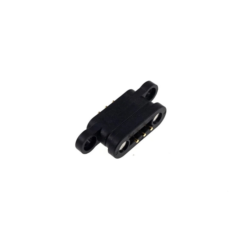 1 Pair Magnetic Spring Pogo Pin Connector 3 Pole Pitch 2.3 MM Through Holes PCB Mount Male Female Probe Power Charge