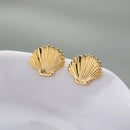 Minimalist Shell Earrings For Women Girls Korean Fashion Stainless Steel Shell Earring Wedding Aesthetic Jewelry Gift 2023