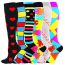 3/6/7 PairsCompression Socks Women Knee High 30mmHg Sports Socks Edema Diabetes Varicose Veins Running Cycling Marathon Socks