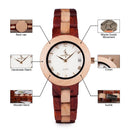 BOBO BIRD Wood Watch Female Women M19 Rose Sandal Minimal Dress Quartz Wristwatch Top Brand Luxury часы женские relogio feminin