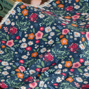 Green Leaves Pastoral Fabric Printed Floral Skirt Cotton Fabric for Handmade DIY Cotton Baby Dress Material