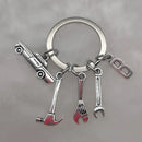 Mechanical Keychain Dad Father Initial Keychain Father's Day Gift Letter A-Z Truck Keychain Truck Key Ring Car Truck Lover Gift