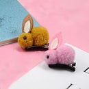 Korean Children's Hair Clips Cute Rabbit Elastic Hair Rubber Bands Winter Plush Bunny Hairpins Headband Girls Hair Accessories