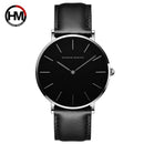 Hannah Martin Hochwertige Roségold Zifferblatt Uhr Herren Leder Wasserdichte Armbanduhr Damen Kleid Mode Japan Quarzwerk Saat