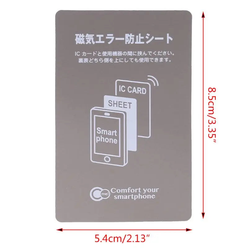 Grey Anti-Metal Magnetic NFC Sticker Paster for iPhone Cell Phone Bus Access Control Card IC Card Protection Supplies