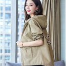 2020 New Women Jackets Autumn Windbreaker Female Long Sleeve Casual Hooded Jacket Zipper Lightweight Outwear Plus Size P713