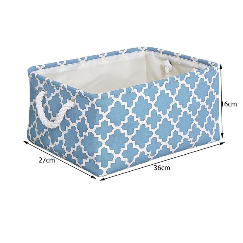 Cotton Linen Folding Storage Baskets Kids Toys Organizer Clothes and Sundries Storage Box Cabinet Storage Bag Laundry Basket