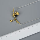 Lotus Fun Real 925 Sterling Silver Handmade Designer Fine Jewelry 18K Gold Bee and Dripping Honey  Jewelry Set for Women Gift