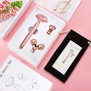 3-in-1 Electric Rose Quartz Jade Roller and Face Massager Set Face Care Tools Eye Massager and 3D Face, Head, Arms,Neck Massager
