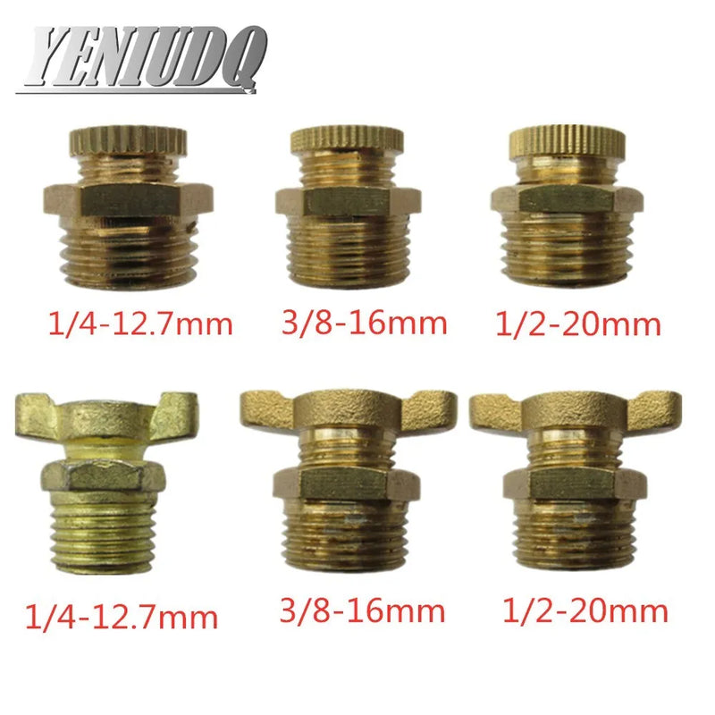 1/4 3/8 1/2  Brass Drain Valve Air Compressor Drain Valve  For Air Compressor Tank Replacement Part Long Service Life