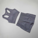 Workout Clothes For Women Seamless Yoga Sports Suits Sport Bra Top+High Waist Fitness Shorts 2 Piece Gym Set Running Sportswear