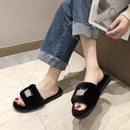 Slippers Women 2022 Womens Fur Slippers Winter Shoes Big Size Home Slipper Plush Pantufa Women Indoor Warm Fluffy Cotton Shoes